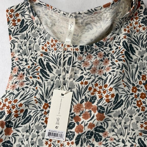 NWT RYLEE CRU TANK / FLOWER FIELD top cotton GIRL blue red SZ10-12y - Picture 4 of 5